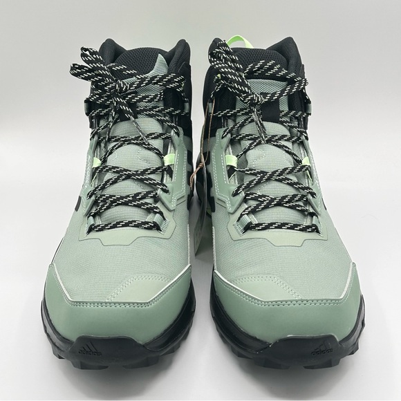 Men’s Adidas IE2581 Terrex Ax4 Mid Gore-Tex Silver Green Hiking Shoes Size 11 - Picture 2 of 11